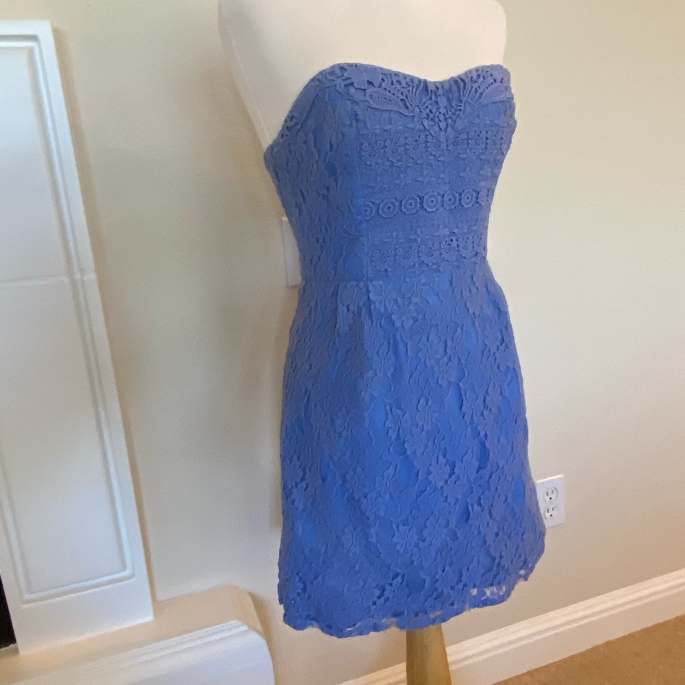 Free People blue lace dress 4
